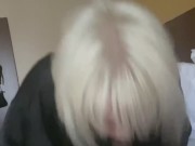 Small thick Blonde tattooed milf takes on huge BBC in hotel room 2/16