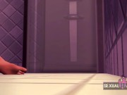 My Lesbian Roommate Spies on me While I Shower and Lick my Pussy - Sexual Hot Animations 13/16