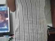 She gets hot while we watch a series (Vertical video) 1/16