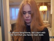 DEBT4k. Graceful ginger chokes on boner because she bought a TV 2/16