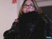 Public Agent French Babe in Glasses Fucked on a Public Stairwell 3/16