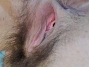 Pink Moon Lust Self Licks Her Own Tiny Titty Small Breast Puffy Nipples Gapes Hairy Pussy 5/16