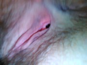 Pink Moon Lust Self Licks Her Own Tiny Titty Small Breast Puffy Nipples Gapes Hairy Pussy 8/16