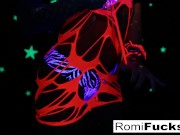 Romi Rain plays with a disco ball before stuffing toying her pussy! 6/16