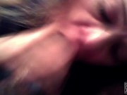 ALL AMERICAN MOM MELTING SHAUNDAM KING SIZE CANDY BAR IN HER MOUTH FILLED WITH NUT CREAMY GOODNESS 11/16