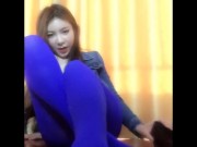 TuTu in Blue Stockings - Huge Boobs DD Natural 7/16