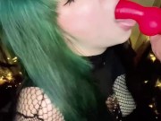 Goth girl bad dragon blowjob 13/16