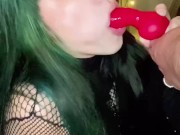 Goth girl bad dragon blowjob 7/16