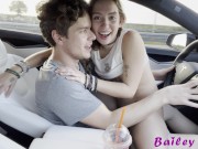 Sexy Brunette Fucking While The Car Is Driving! 4k 15/16