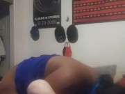 Sexy ebony slut deepthroats and gets pussy pounded  5/16