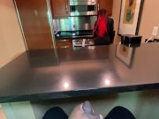 GIVING MY EBONY STEP-SISTER  MORNING DICK ALL OVER THE SUITE IN VEGAS 2/16