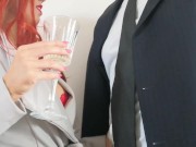 Business Man Orders Red Head Escort Slut to Fuck Before His Wife Comes Home 1/16