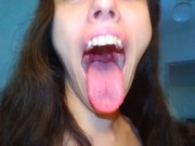 Hairy Crazy Oral Tongue Loving Slut PinkMoonLust Does a Camera Angle Check Inside Her Mouth Nose 10/16