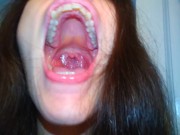 Hairy Crazy Oral Tongue Loving Slut PinkMoonLust Does a Camera Angle Check Inside Her Mouth Nose 4/16