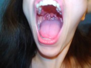 Hairy Crazy Oral Tongue Loving Slut PinkMoonLust Does a Camera Angle Check Inside Her Mouth Nose 8/16