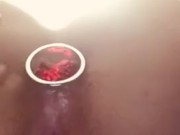 Putting a butt plug in my ass 15/16