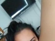 Eating babe's pussy till she cums 3/16