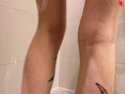 Pretty Girl Fucks Herself With A Rubber Cock In The Shower On Camera 1/16