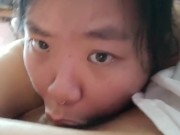 Miss Bliss Rose loves getting her throat fucked and swallows cum 1/16