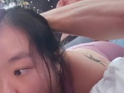 Miss Bliss Rose loves getting her throat fucked and swallows cum 14/16