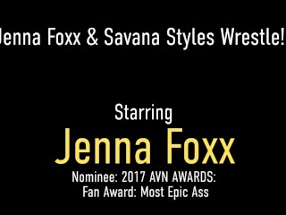 Hot Fighting Femmes Jenna Foxx & Savana Styles Think Eating Pussy Is Better