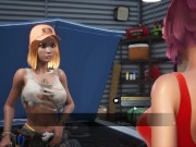 SunbayCity [SFM Hentai game] Ep.1 Wandering around in a sexy red one piece swimsuit in a GTA parody 10/16