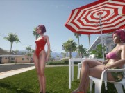 SunbayCity [SFM Hentai game] Ep.1 Wandering around in a sexy red one piece swimsuit in a GTA parody 16/16