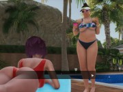 SunbayCity [SFM Hentai game] Ep.1 Wandering around in a sexy red one piece swimsuit in a GTA parody 5/16