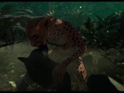 Human x furry animation (wildlife game) 7/16