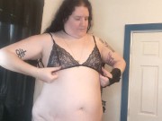 Emberlyn tries on lingerie