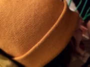 Отсосала большой хуй прямо в подъезде, с окончанием на лицо - Loly_Kitty 11/16