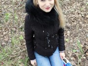 Slut student agreed to give blowjob to the guy and let him fuck her pussy | Cumshot on a new jacket! 16/16