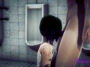 Cyber Punk 2077 Hentai Sex in a Public Toilet 2/16