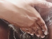 Pregnant wife shaving her pussy 2/16