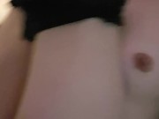 My hot tiny gf tries on PT 2 her new socks, looks so hot I had to fuck her  16/16