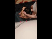 She gave me an amazing blowjob while we are in quarantine i cum on her boobs 4/16