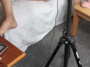 Fingering beneath pantyhose. No panties. 15/16