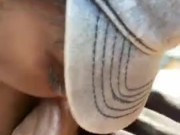 Sucking Randon dick in his car  13/16