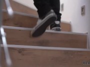 BLACK4K. Monique Woods cleans house to pay bills but black man disturbs her 1/16