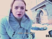 DEBT4k. Elegant colleen clothes her debts thanks to rich pervert 1/16