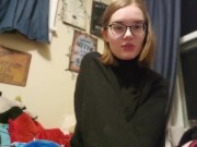 Little slut humps her pillow while she smokes - Izzy Hellbourne 1/16