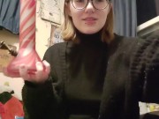 Little slut humps her pillow while she smokes - Izzy Hellbourne 4/16