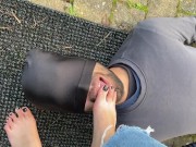 Empress Jade Uses Her Human Doormat on Vacation to Lick Clean Her Dirty Feet (Preview) 9/16