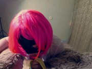 An interesting experiment with a banana came from my stepsister. Love cum from her handjob 9/16