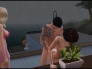 Sex with a girl in a blue sexy dress | wicked whims sims 4 4/16