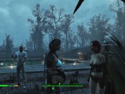 Half-zombie, half-people fuck a pregnant sexy brunette | Porno Game 3d 1/16