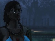 Half-zombie, half-people fuck a pregnant sexy brunette | Porno Game 3d 11/16