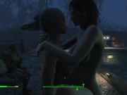 Half-zombie, half-people fuck a pregnant sexy brunette | Porno Game 3d 14/16