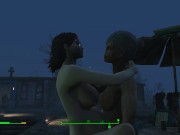 Half-zombie, half-people fuck a pregnant sexy brunette | Porno Game 3d 16/16