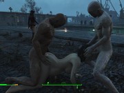 Half-zombie, half-people fuck a pregnant sexy brunette | Porno Game 3d 6/16